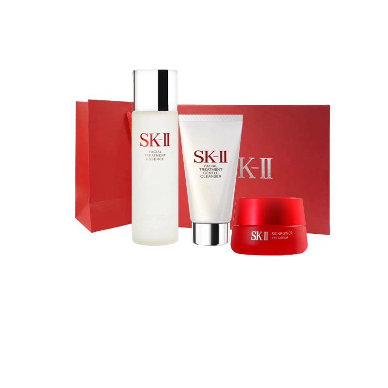 SK-II护肤礼盒（神仙水230ml+洁面霜120g+眼霜15g) 枫叶色