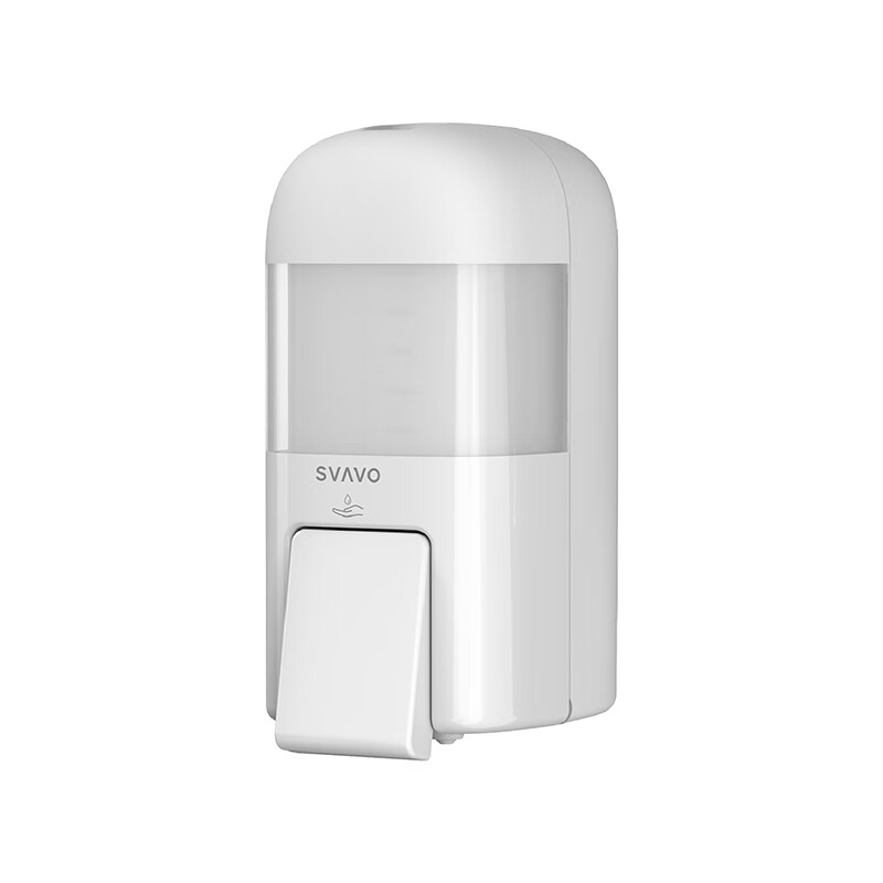 瑞沃手动皂液器壁挂式家用感应洗手液器 ZM-053S白+透明手动款/免打孔】 滴液款（台） 白色