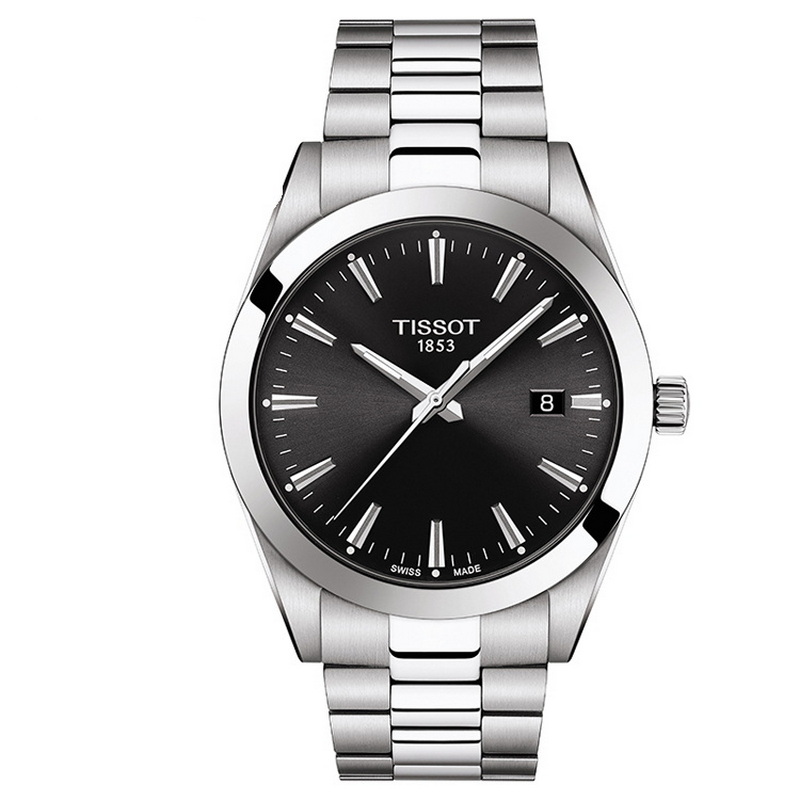 天梭（TISSOT）瑞士手表 风度系列腕表 钢带石英男表T127.410.11.051.00 黑色