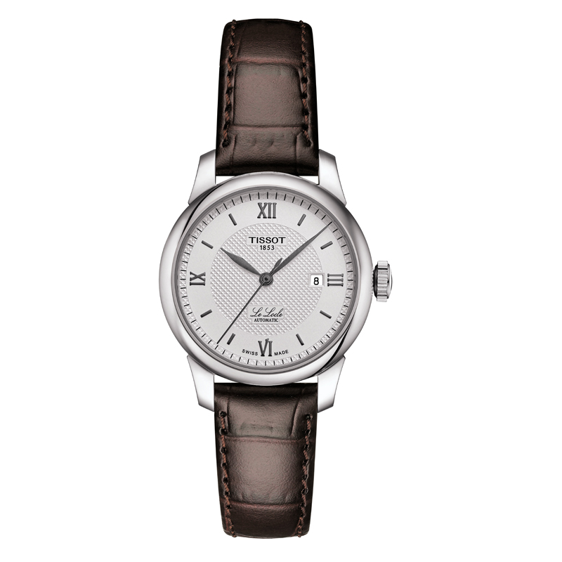 天梭（TISSOT）瑞士手表 力洛克系列腕表 皮带机械女表T006.207.16.038.00 银色