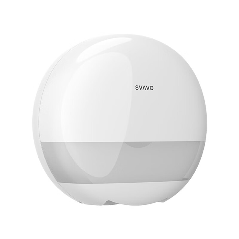 瑞沃（SVAVO）大卷纸盒卫生间壁挂式ZM-065白+透明 纸巾盒（个） 白+透明