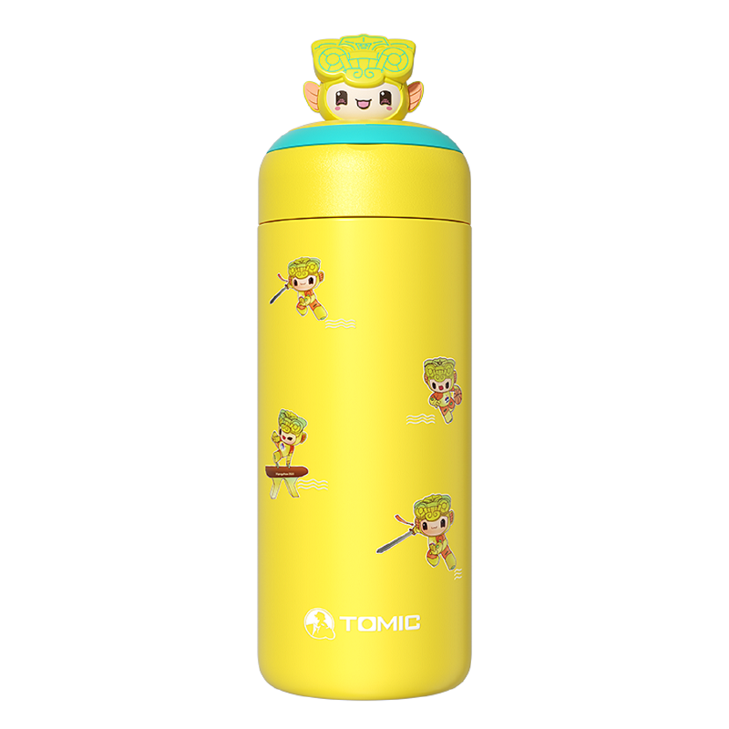 TOMIC/特美刻双层不锈钢保温杯亚运会吉祥物公仔玩偶杯 月桂黄 黄色
