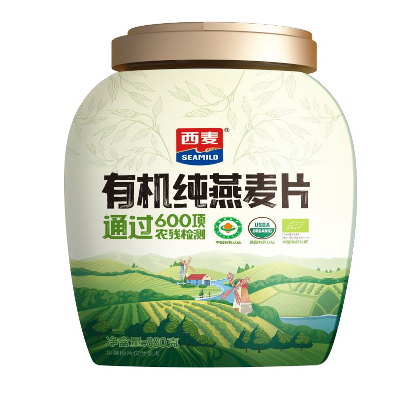 西麦有机燕麦片(大片)880g*2罐（单位：罐） 白色