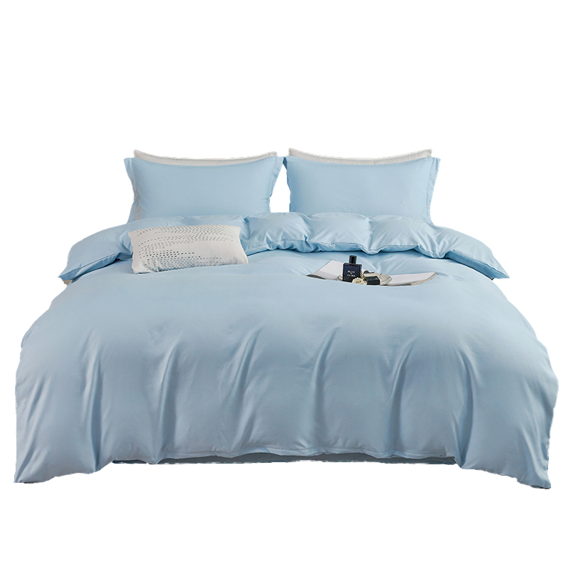 伊兰3D压花四件套YL-2408 200cm*230cm/彩盒装（床） 天蓝色