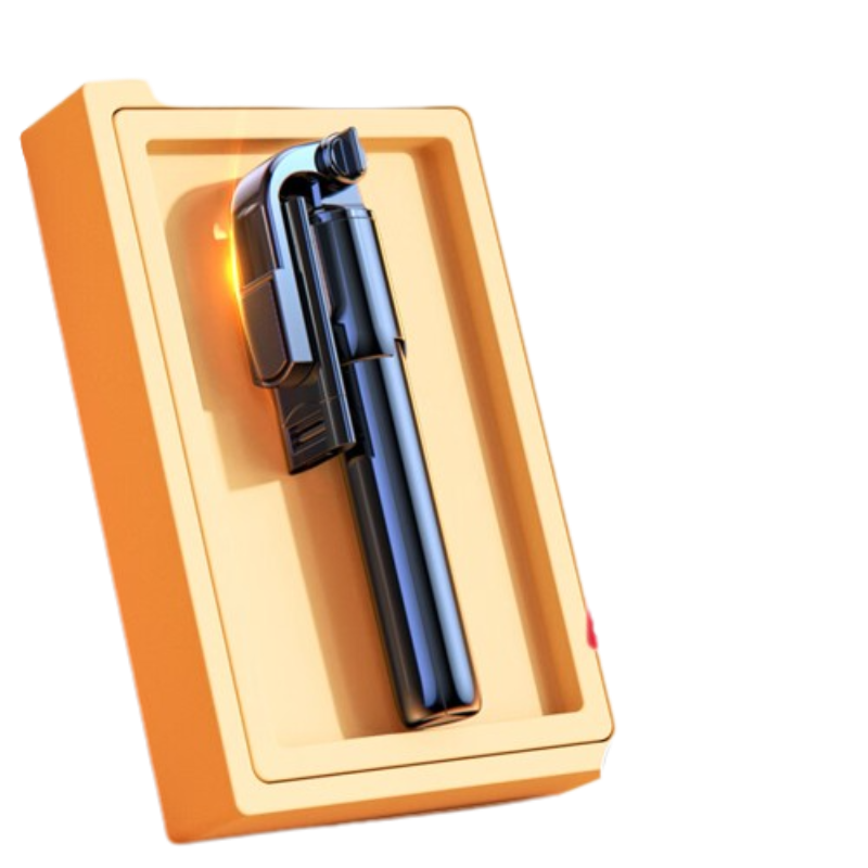 领臣 1米带灯自拍杆三脚架蓝牙拍照神器手机直播桌面支架持线控式通用补光拍摄设备 黑色