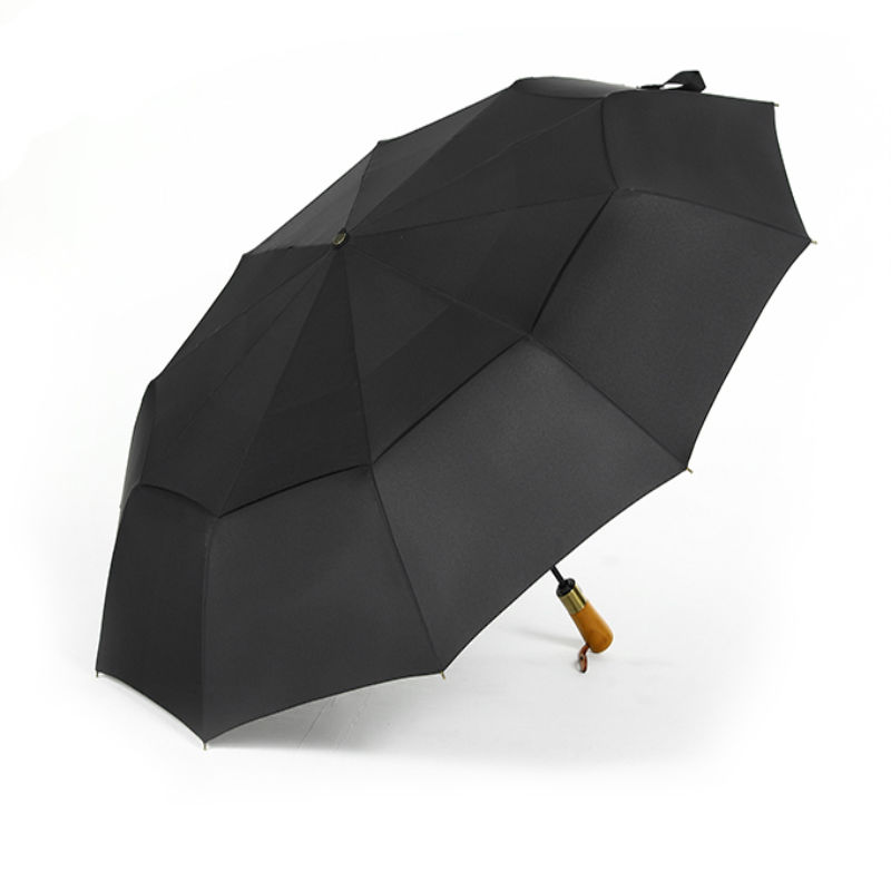 尼诺里拉绅士原木自动三折伞NRS1036 灰色