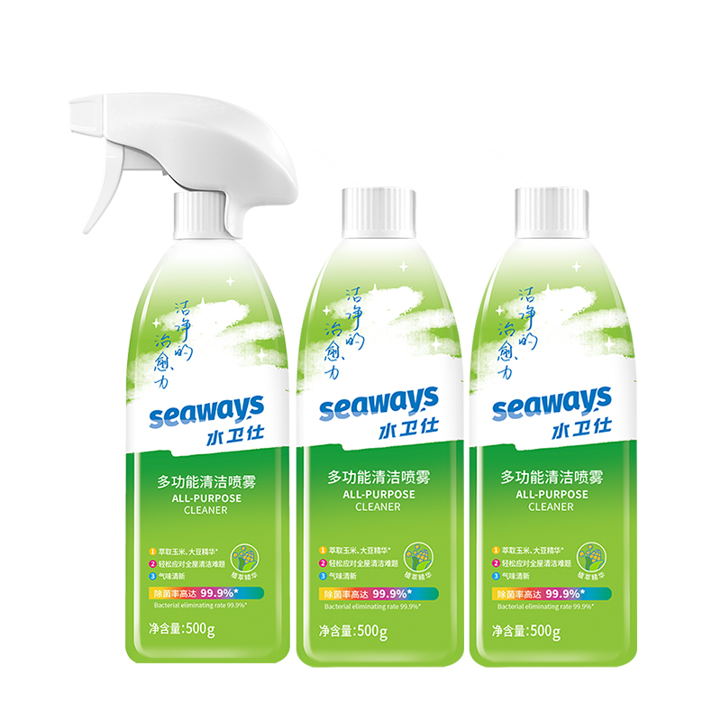 水卫仕家居多功能清洁喷雾（500g&times;3瓶） 松石绿