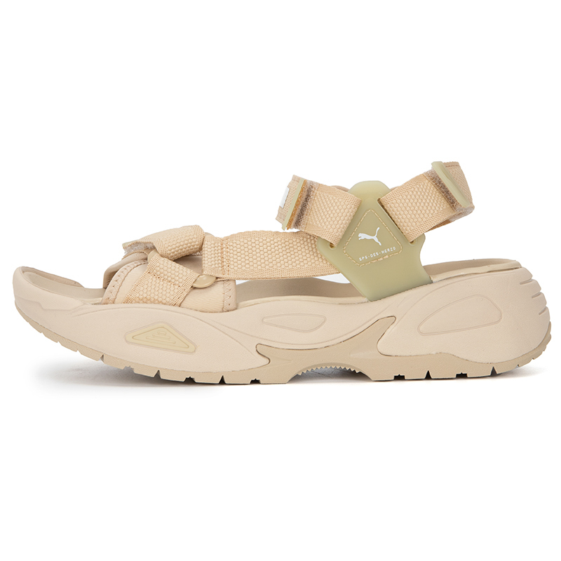 彪马（PUMA）男鞋女鞋 秋季户外运动鞋沙滩鞋舒适透气休闲鞋凉鞋 389075-03 烤杏仁色-燕麦色-白色 39