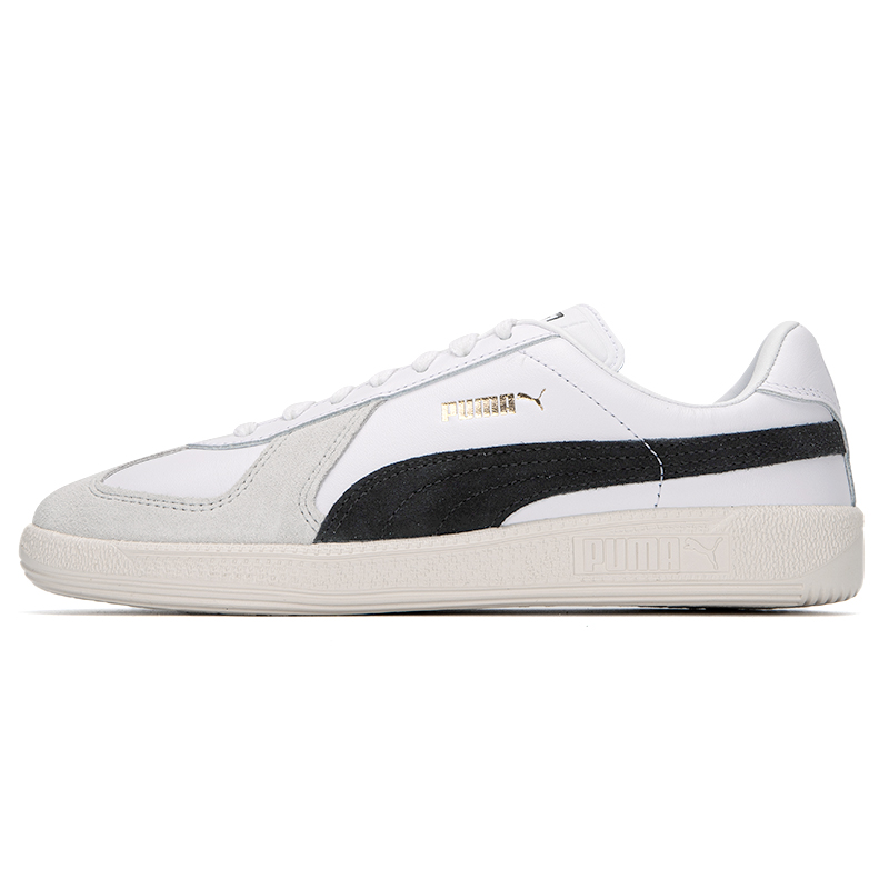 彪马（Puma）男鞋女鞋 新款情侣款鞋低帮翻毛皮休闲鞋板鞋 386607-01 白-灰色 40