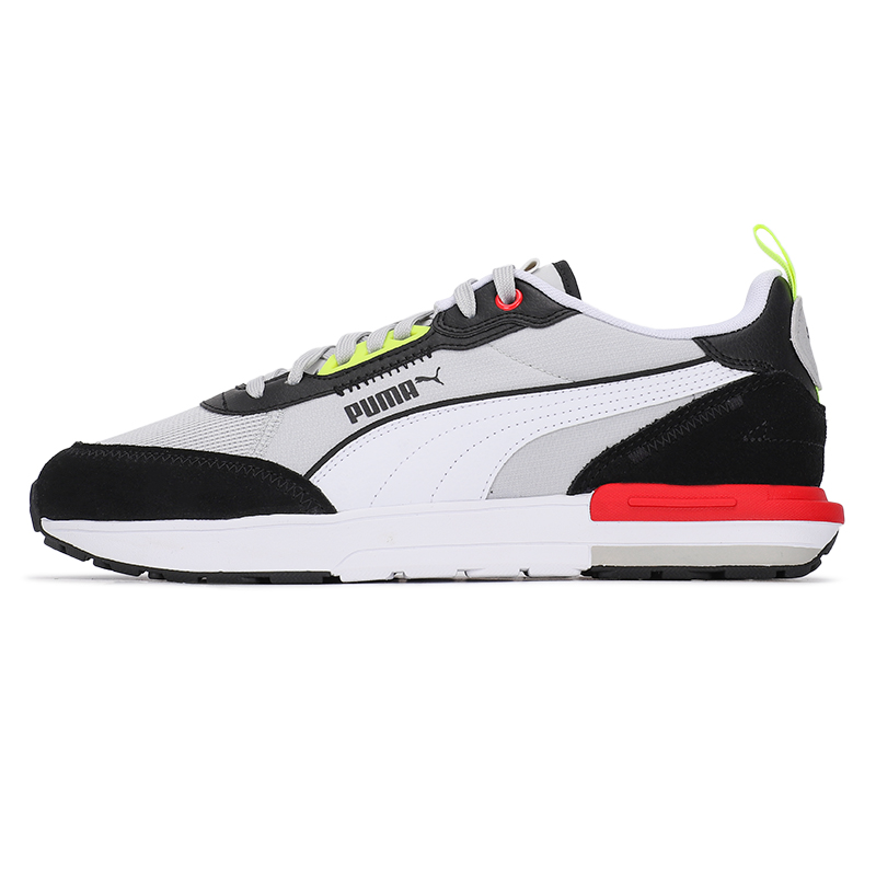 彪马（PUMA）男鞋女鞋 新款情侣跑步运动鞋复古时尚耐磨潮流休闲鞋 383462-03 浅灰-白-黑色-黄色-鲜红色 42.5