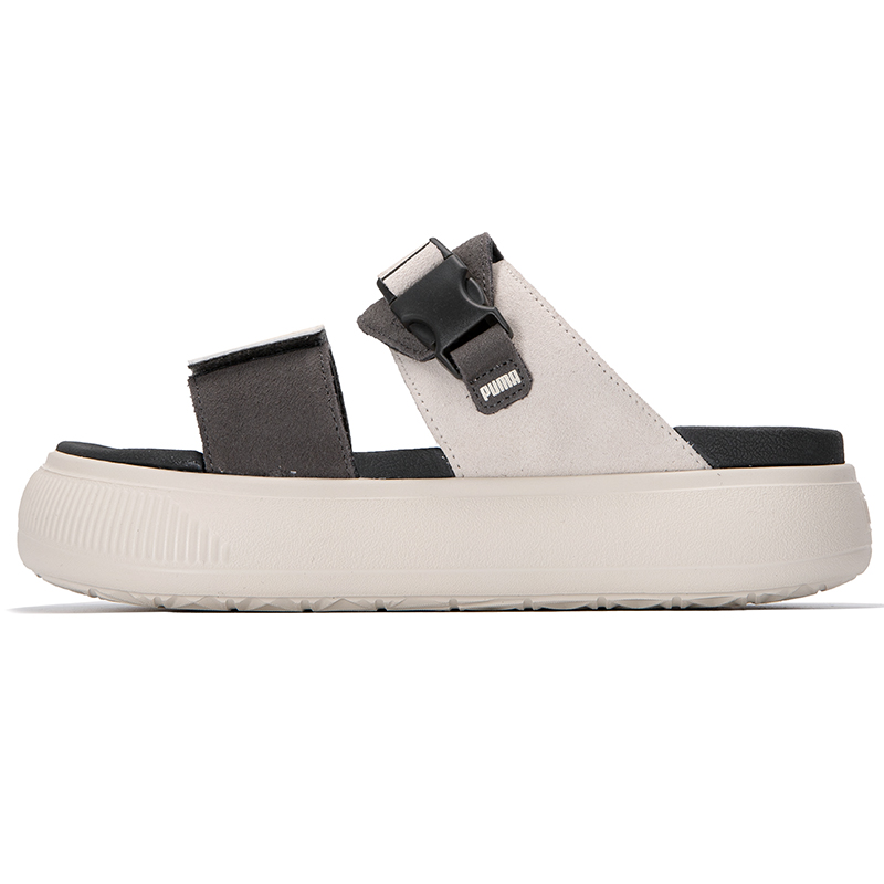 彪马（PUMA）男鞋女鞋 新款运动鞋轻便透气时尚潮流休闲鞋拖鞋 383380 米白色-黑灰-象牙白 35.5