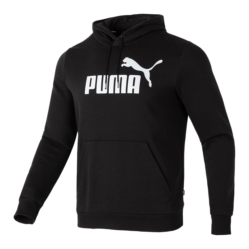 彪马（PUMA）男装女装 2023秋季新款时尚运动服保暖舒适休闲卫衣套头衫 682723-01 黑色 2XL