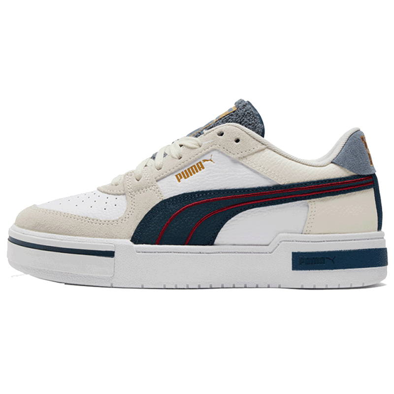 彪马（PUMA）男鞋女鞋 运动鞋户外情侣鞋潮流低帮休闲鞋 380877-01 白-深蓝色-象牙白 37