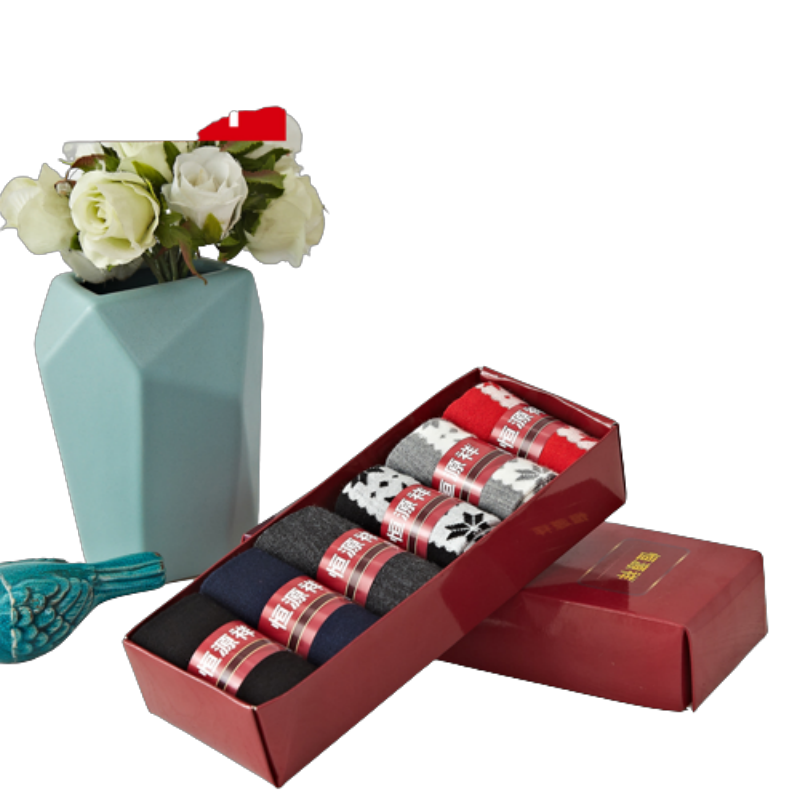 恒源祥羊毛情侣袜礼盒（六双装）HYX002WZ/女22-24cm男24-26cm混色（单位：盒） 混色