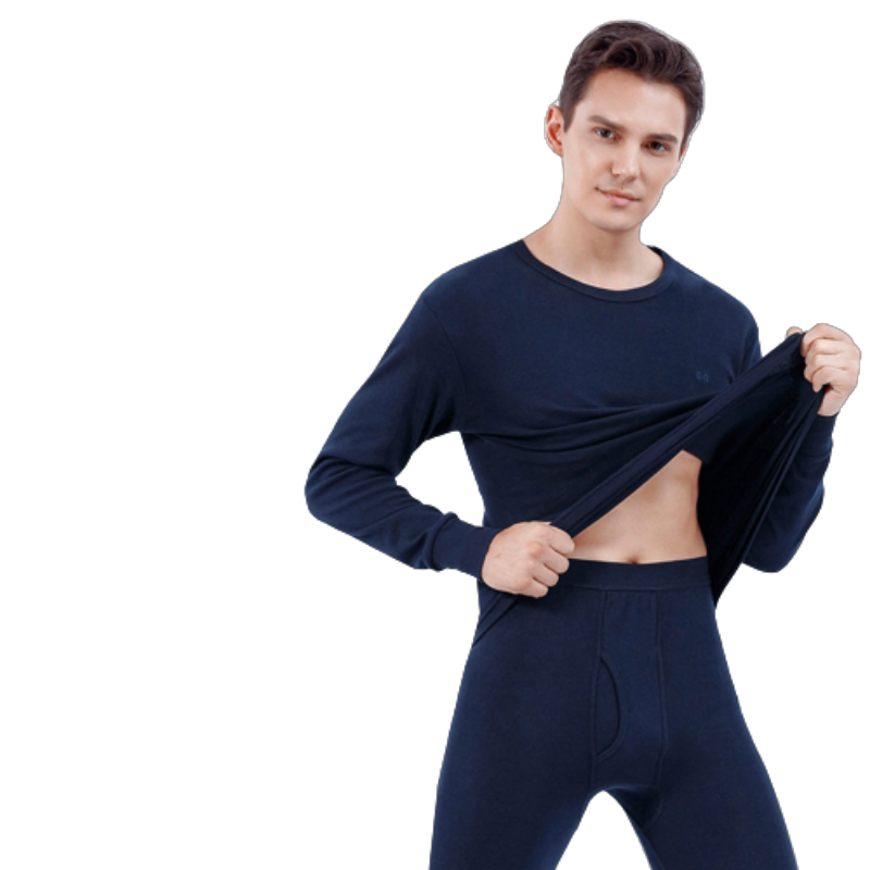 恒源祥男士纯棉内衣套装TC-006（单位：套） 藏青 M