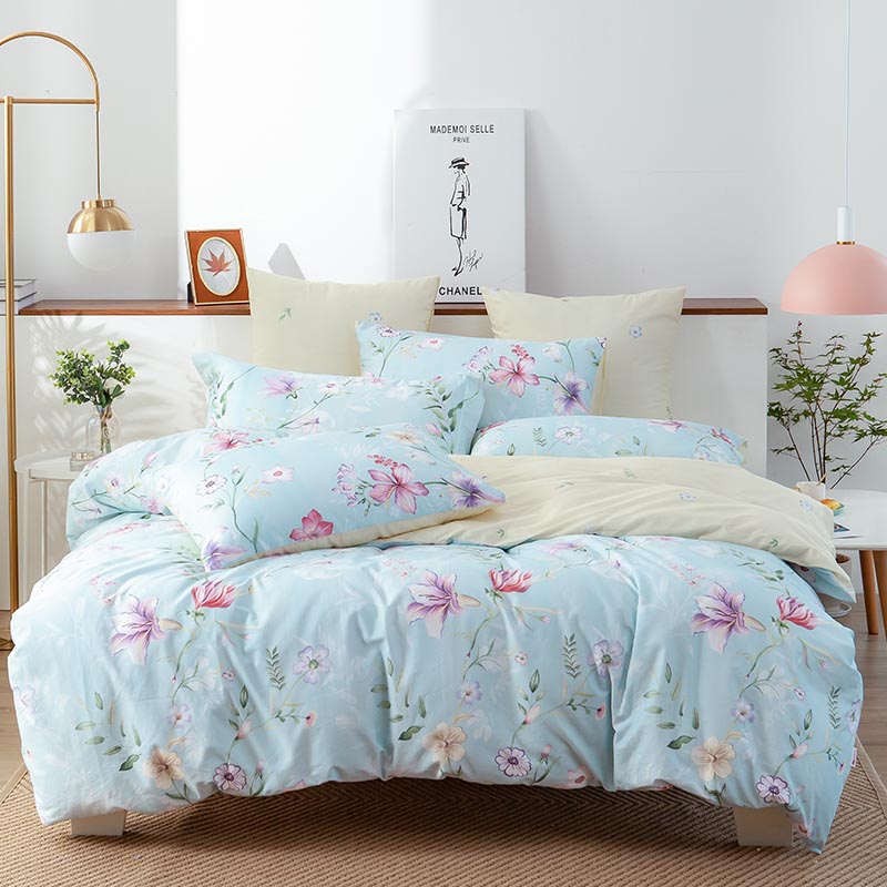 多喜爱全棉简约四件套清花叶舞  