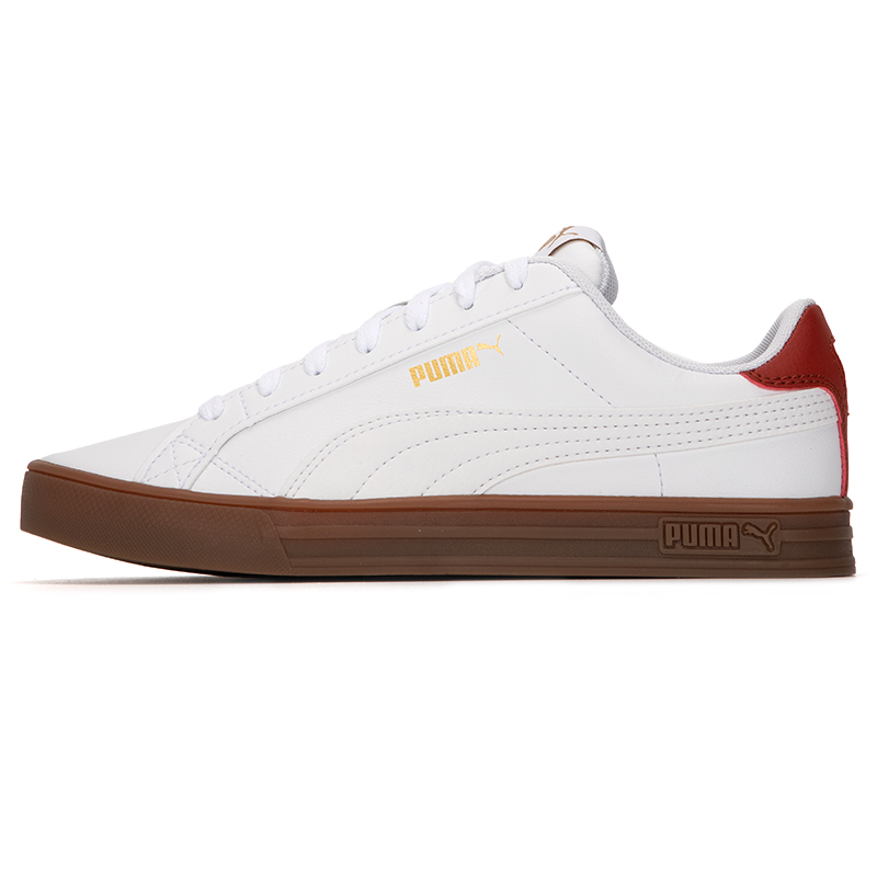 彪马（PUMA）男女板鞋 运动鞋情侣休闲鞋防滑鞋子透气低帮平底休闲鞋 380752-09 白-酒红色 39