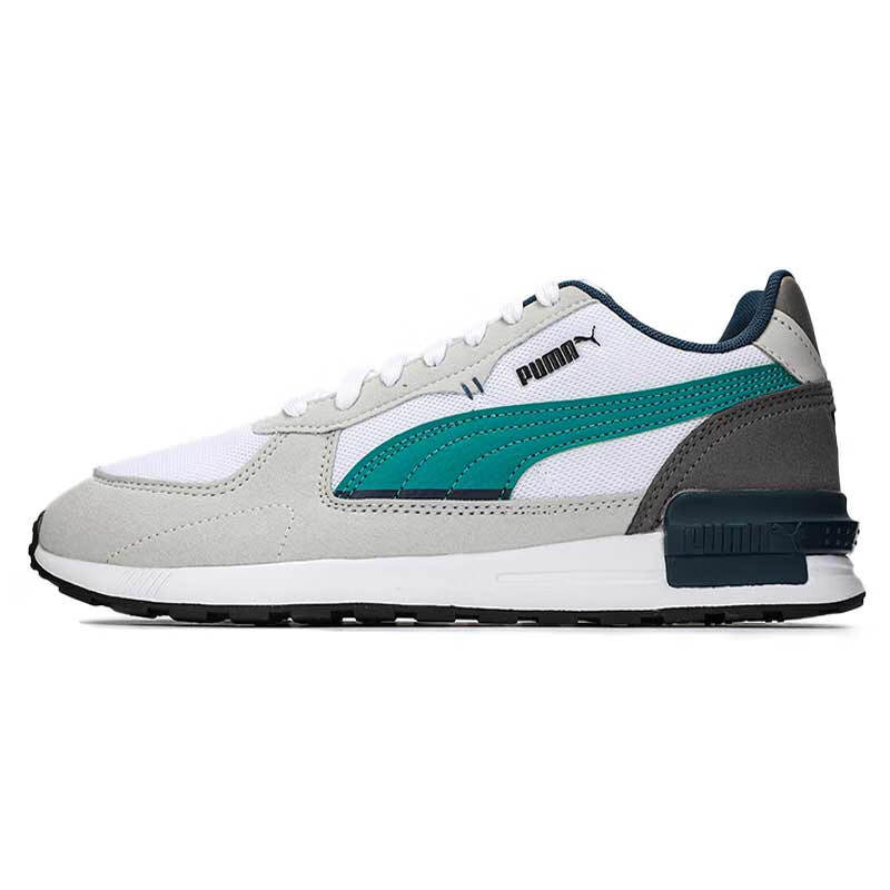 彪马（PUMA）男鞋女鞋  新款运动鞋健身透气跑鞋情侣鞋休闲鞋缓震跑步鞋 380738-03 白-湖绿色-浅灰-铁灰色-黑色 36