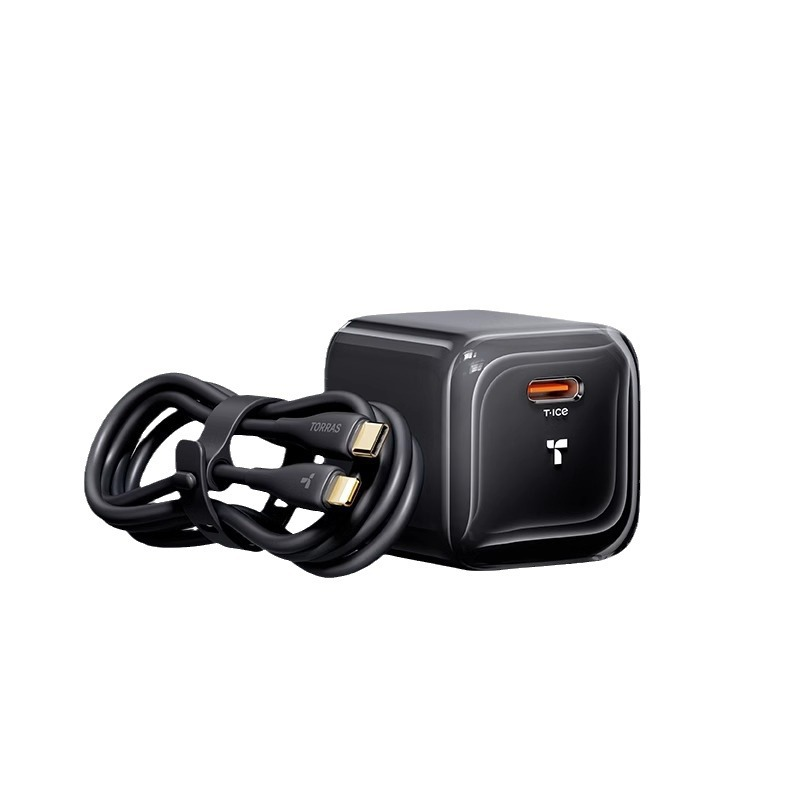 图拉斯-T23-A旅行充电器-带1.68米悦芯lite系列PD线  单位：个 黑色（30W）