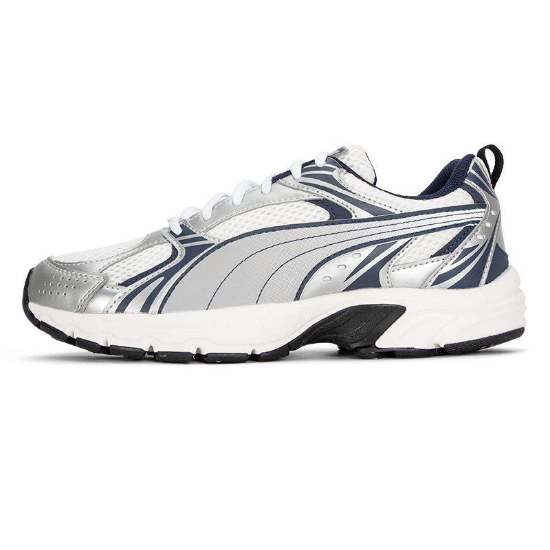 彪马（PUMA）男鞋女鞋 新款时尚 运动鞋透气轻便复古休闲慢跑鞋子 380510-05 米白色-银色 39