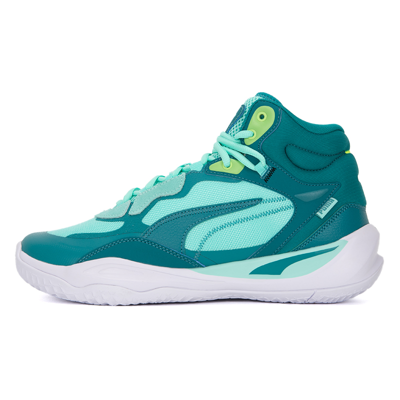 彪马（PUMA）男鞋 新款运动鞋缓震耐磨轻便跑步训练鞋实战比赛篮球鞋 377902 薄荷绿-深蓝色 40.5