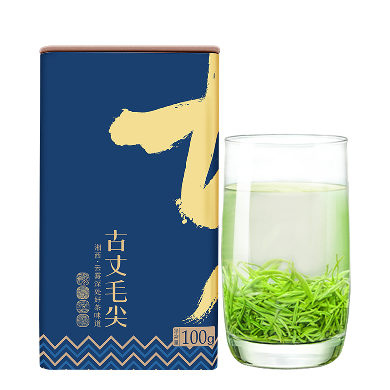 潇湘牌罐装鲜嫩爽口古丈毛尖100克(单位：罐) 拿铁色