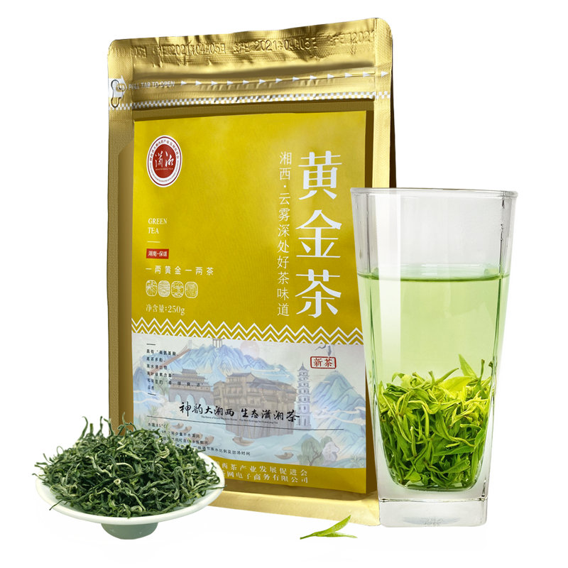 潇湘牌袋装浓香耐泡保靖黄金茶250克(单位：袋) 拿铁色