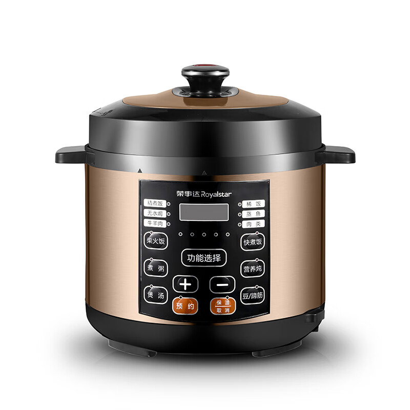 荣事达（Royalstar）智能预约电压力锅5L 触控大面板家用保温煮饭煲汤易清洁YDG50-90A 香槟金