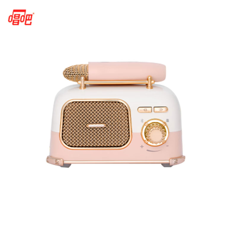 唱吧叮叮巴士 迷你K歌音箱L2 无线蓝牙麦克风音响一体 户外k歌话筒 家庭ktv音响 单位：套 桃夭粉【套装单麦版】