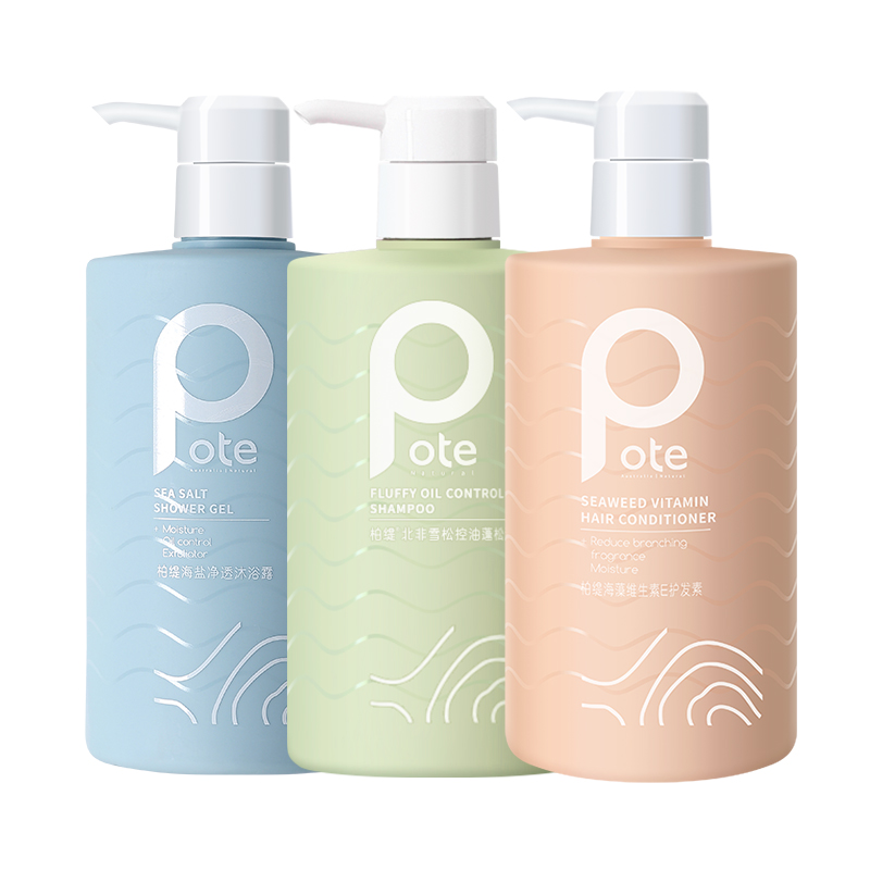 柏缇 家庭装洗护沐浴套装 505ml*3 肌肤水润透亮 橙绿蓝（单位：瓶）