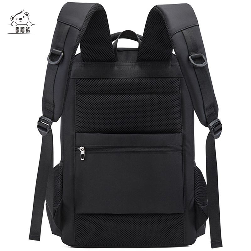 溜溜熊LLX-002-户外大容量多功能双肩包 曜石黑