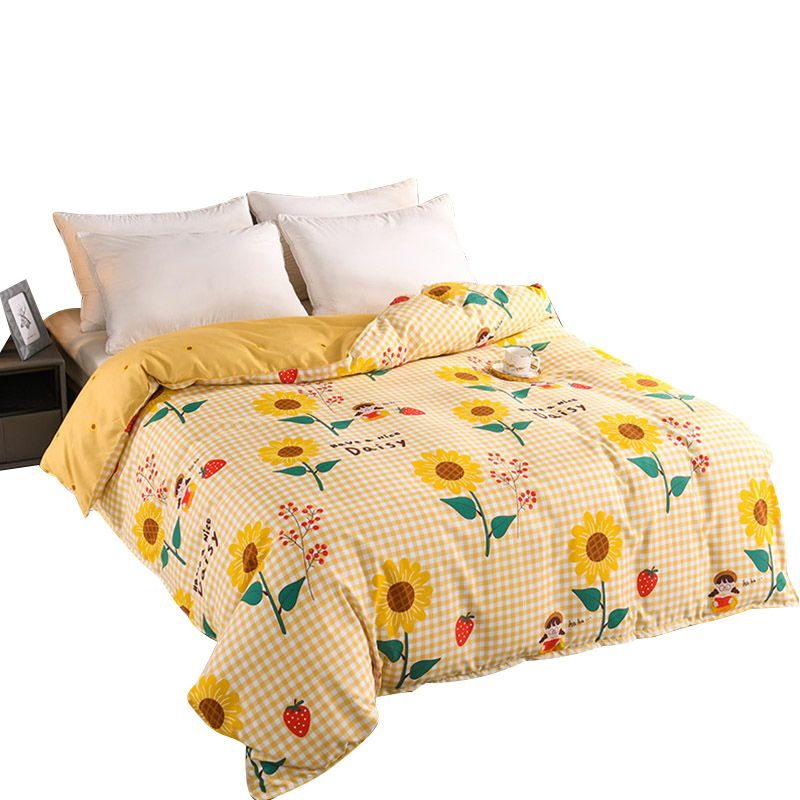 臻&middot;梦圆  炫彩被套 向阳花开MYJT788（200x230cm） 橙色