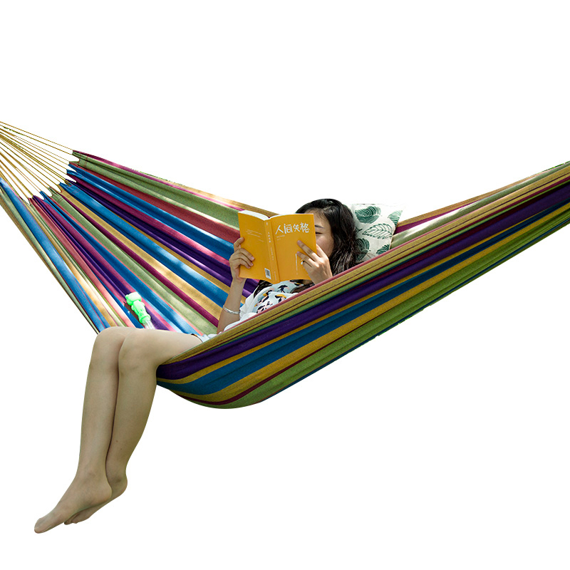 三极 TP1105  背包款帆布棉双人吊床  220*160  单位：个 彩虹条纹