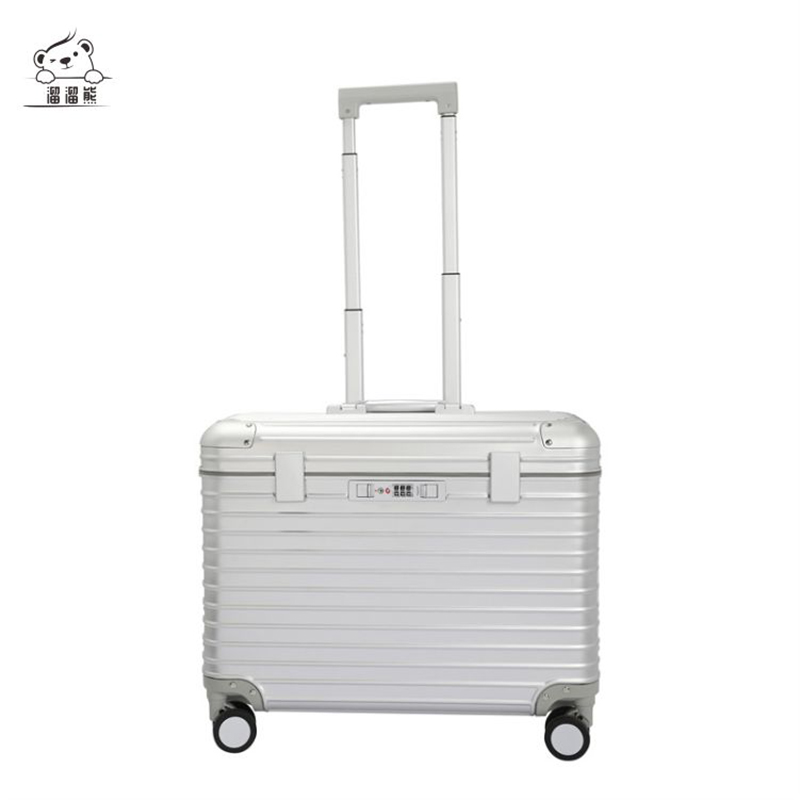溜溜熊 LLX-010  上开口行全铝拉杆箱万向轮手提箱 20寸 银色 20寸