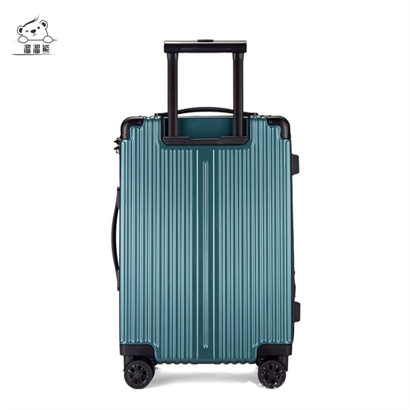 溜溜熊 LLX-014 万向轮大容量PC防刮双拉链行李箱28寸 蓝色 28寸