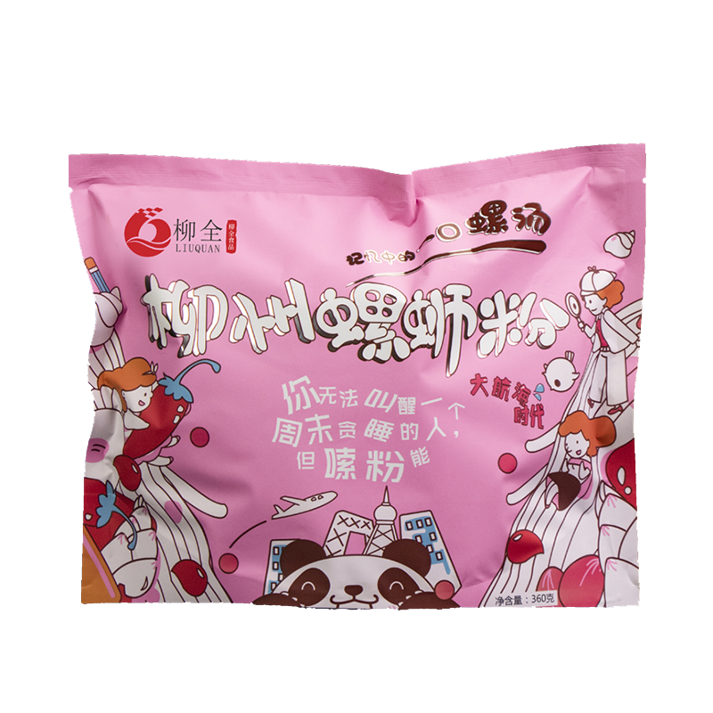 柳全（LIU QUAN）螺蛳粉粉色熊猫款360g*3  