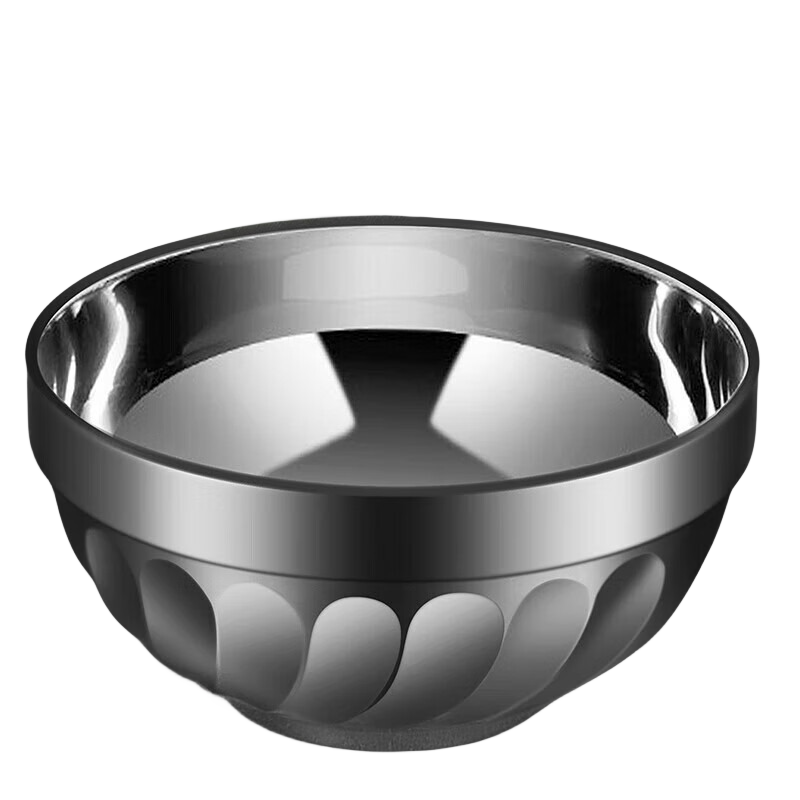 美厨304不锈钢双层隔热百合碗16cm MCWA9617  