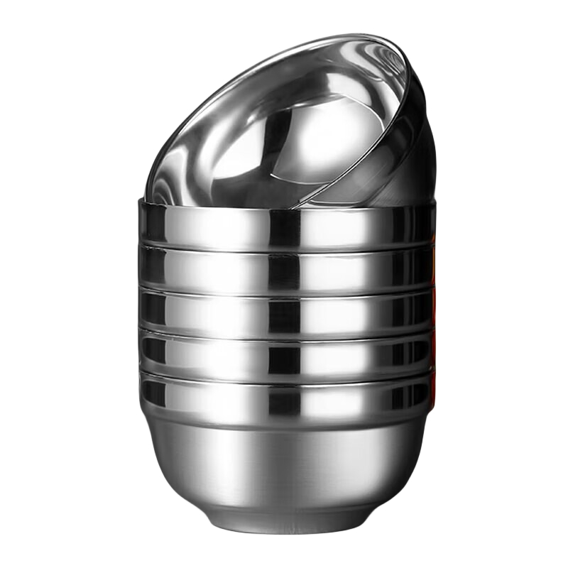 美厨加厚不锈钢隔热碗6只装12CM MCWA-011  