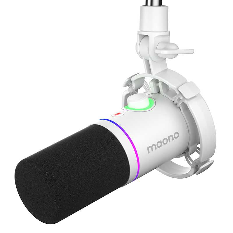 闪克PD200X动圈麦克风电脑台式录音配音主播直播专用闪客话筒麦（单位：个） PD200X白色悬臂款