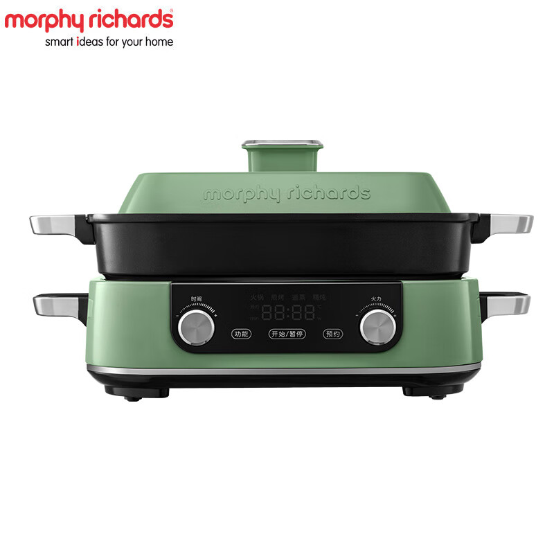 摩飞（Morphyrichards）二代多功能锅多用途料理锅5L电火锅 MR9099单位：个 薄荷绿