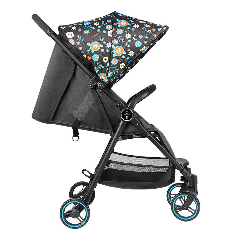 荟智（Huizhi）婴儿手推车可坐可躺0-3岁HC200（单位：辆） 繁花似锦蓝