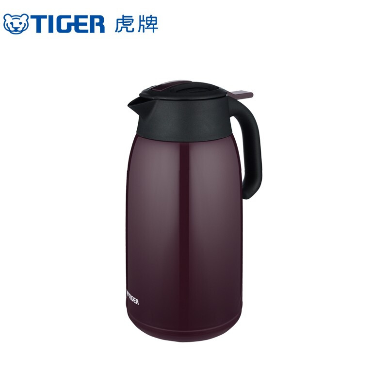 虎牌（TIGER）清水热水瓶热水壶不锈钢暖壶保温瓶开水瓶家用保暖壶PWM-A20C 2L（单位：个） 葡萄紫（VA）