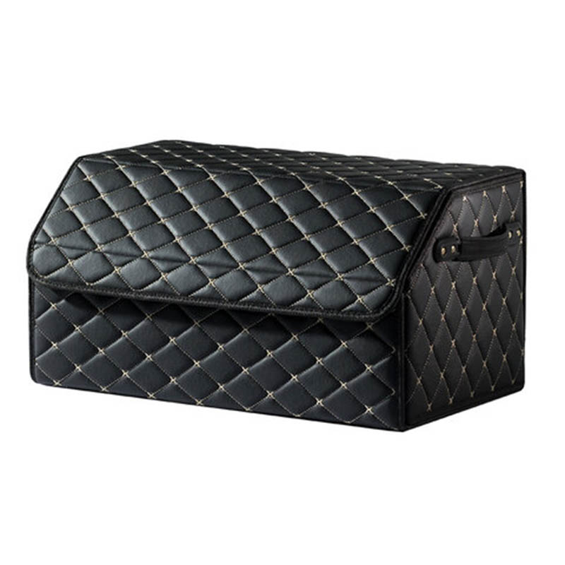 乔氏迪曼皮革收纳箱中号40*40*30cm（单位：包） 纯黑