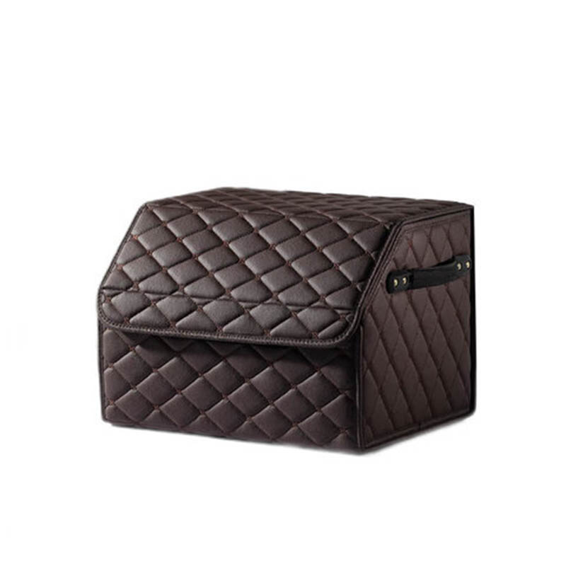 乔氏迪曼皮革收纳箱中号40*40*30cm（单位：包） 纯棕