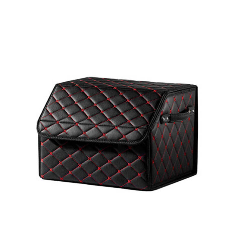 乔氏迪曼皮革收纳箱中号40*40*30cm（单位：包） 黑红