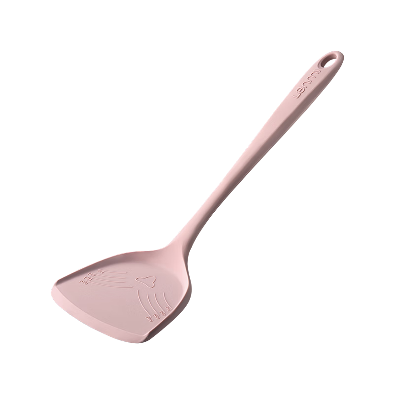 懒米定量硅胶铲不粘锅专用耐高温家用厨房护锅锅铲食品级炒菜铲子（单位：个） 粉