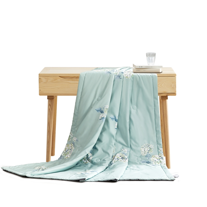 水星家纺夏凉被溢香花语200*230cm/床 青绿色