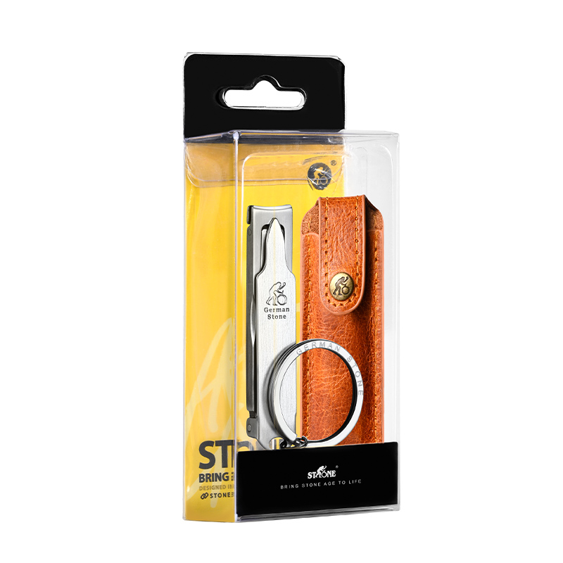 司顿 折叠指甲钳小号+真皮皮套套装STD2107-NC  单位：套 棕色