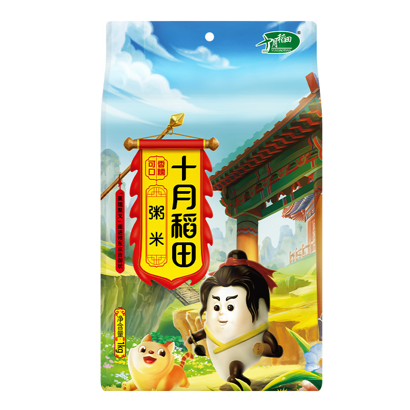 十月稻田 粥米1kg 袋 绿色