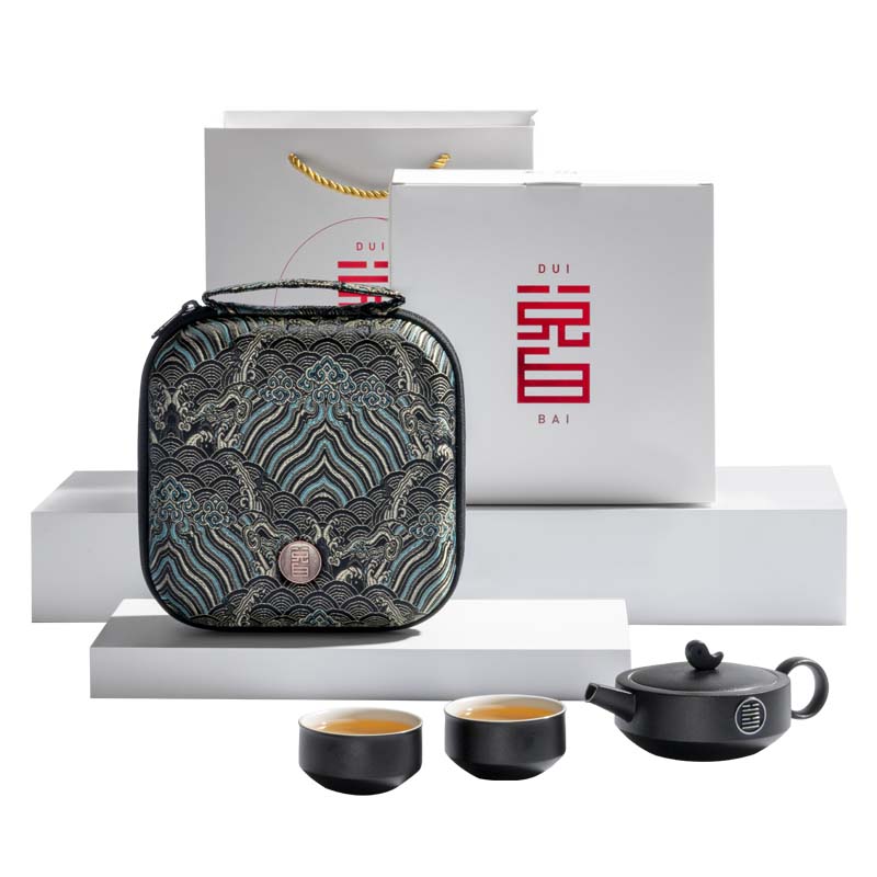 兑白 茶具套装 私享易泡 （一壶两杯） 黑色（单位：套）